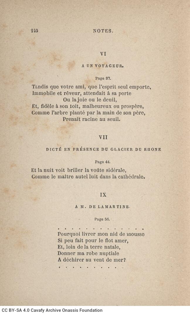 18.5 x 12 cm; 4 s.p. + 254 p. + 2 s.p., price of the book “2 francs” on its spine. L. 1 half-title page with information 